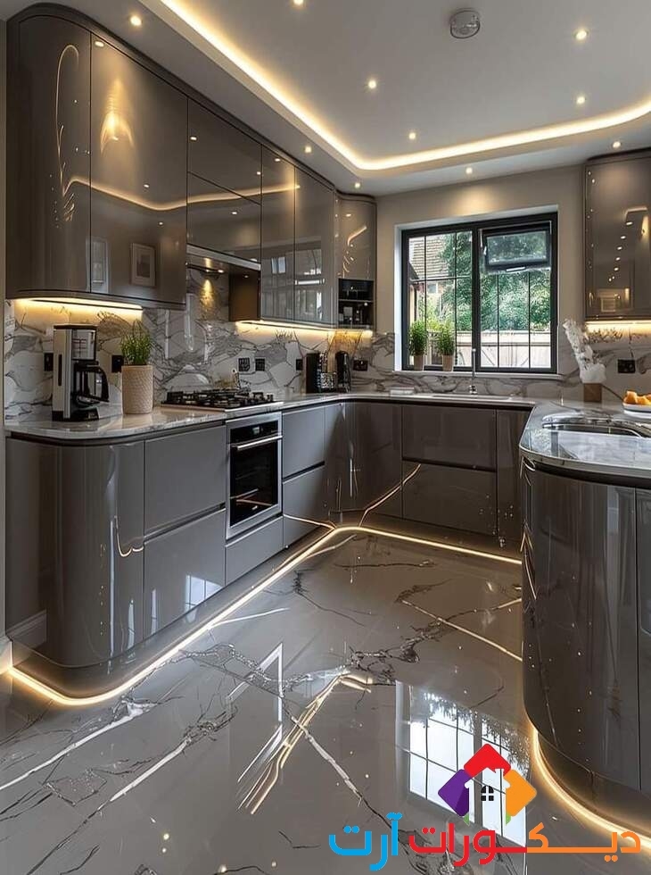 مطابخ رصاصي في اسود 2026