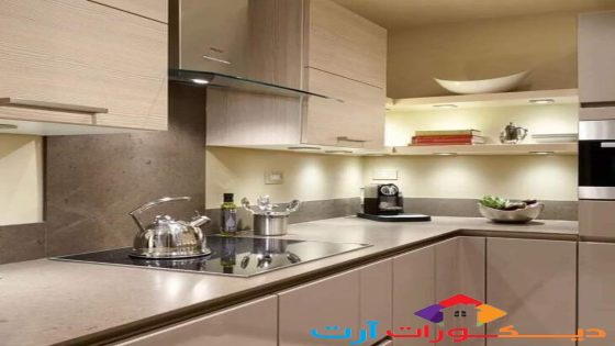 مطابخ الوميتال صغيرة مودرن و اشكال اسود و بيج 2026