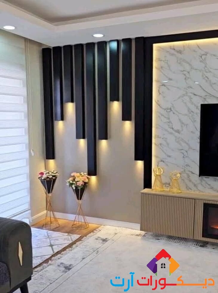 ديكورات حوائط بسيطة بالجبس 